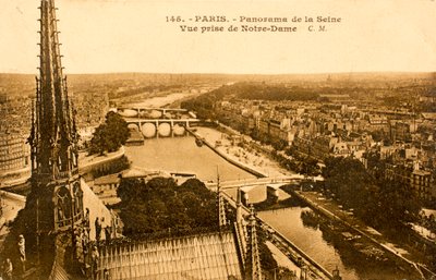Postikortti / Seine Notre Damesta / Pariisi / Seine / Ile de France / Ranska tekijältä Augustus Kollner