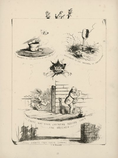 Sivu kirjasta Sananlaskut kuvien kera, kirjoittanut Charles H Bennett tekijältä Charles Henry (after) Bennett