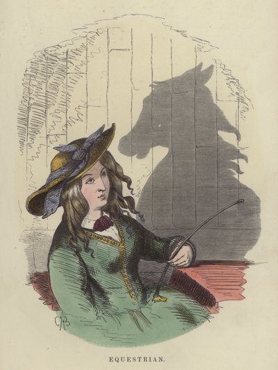 Equestrian (värillinen kaiverrus) tekijältä Charles Henry Bennett