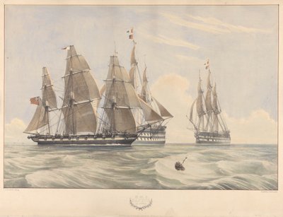 HMS "Daphne" 18 tykkiä tekijältä Charles Henry & Hullmandel Charles Joseph (1789 1850) Seaforth