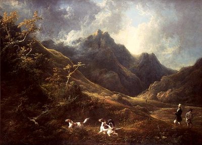 Shooting over Dogs (öljy kankaalle) tekijältä Charles Henry Schwanfelder