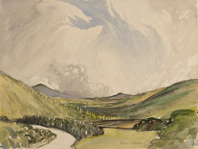 Myrskyinen aamu, Graystoke, Cumbria (wc paperille) tekijältä Charles John Holmes