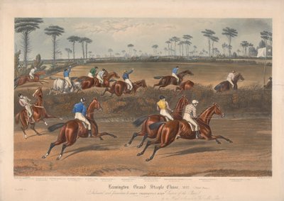 Yksi neljästä sarjasta: Leamington Grand Steeple Chase ... 1837. Levy 2. Mr. Christian Scriptonissa ... tekijältä Charles Hunt
