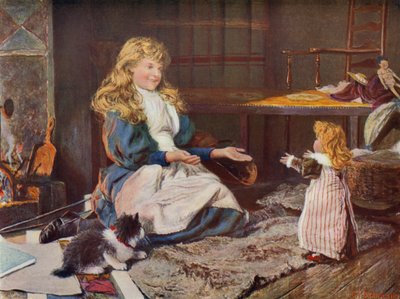 Valmiina kevääseen (väri litho) tekijältä Charles J. (after) Staniland
