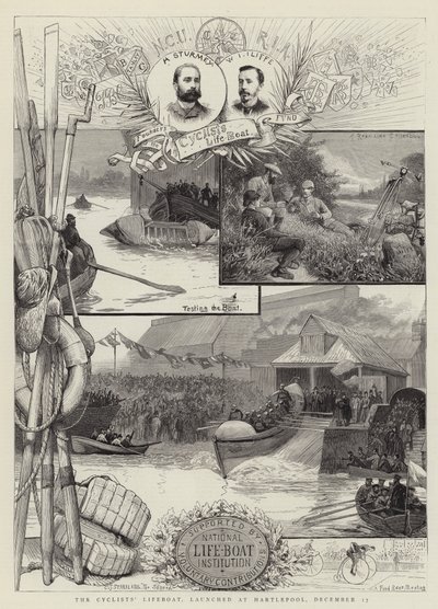 Pyöräilijöiden pelastusvene laskettiin vesille Hartlepoolissa 17. joulukuuta tekijältä Charles J. Staniland