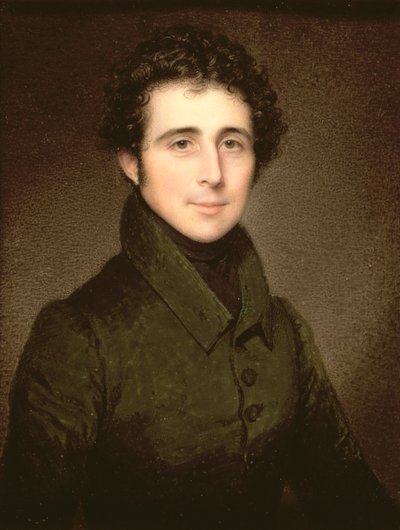 Sir Thomas William Holburne (1793-1874), Menstrie Bart, 1827 (öljy norsunluun) tekijältä Charles Jagger