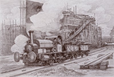 Telakan veturi (litho) tekijältä Charles John de (after) Lacy