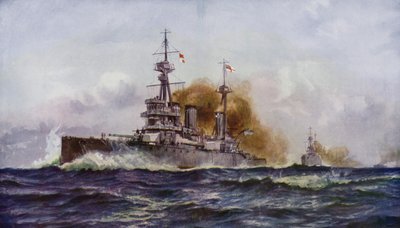 Kuuluisa taisteluristeilijä - HMS Invincible. tekijältä Charles John de after Lacy