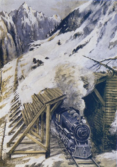 Kuinka junat suojataan lumivyöryiltä tekijältä Charles John de after Lacy