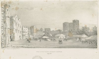 Dudley Castle - The Keep: litografia, heinäkuu 1837 (painettu) tekijältä Charles Joseph Hullmandel