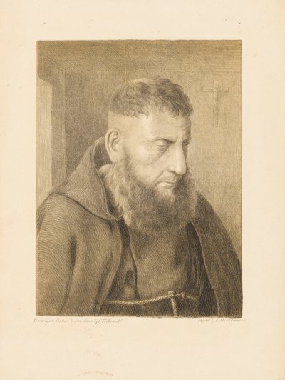 Munkki Muotokuva tekijältä Charles Joseph Hullmandel