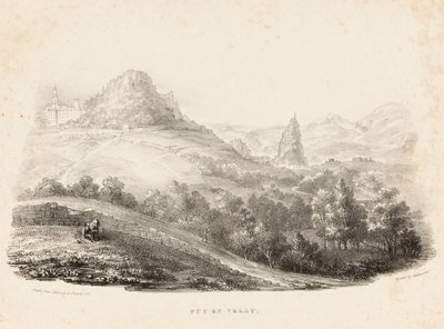 Puy en Velay (litografia) tekijältä Charles Joseph Hullmandel