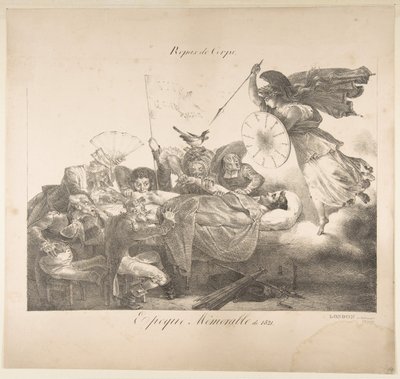 Kehon ateria. Ikimuistoinen aikakausi 1821, 1821. tekijältä Charles Joseph Hullmandel
