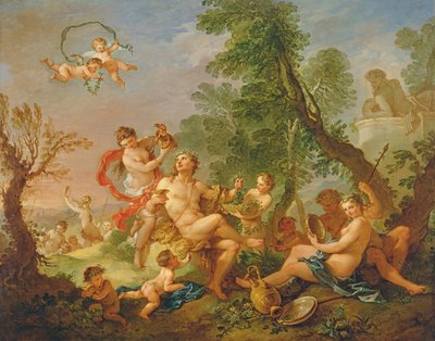 Huonekalut ja erilaiset esineet 1100- ja 1300-luvuilta tekijältä Charles Joseph Natoire