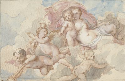 Venus Amorin ja Putin kanssa tekijältä Charles Joseph Natoire