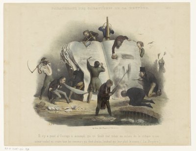 sensuroi pilkkaa Parafraasi La Bruyèren hahmoista (otsikko esineessä) tekijältä Charles Joseph Traviès