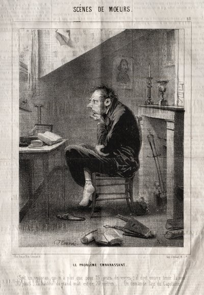 Moraalin kohtaukset: kiusallinen ongelma... tekijältä Charles Joseph Traviès de Villers