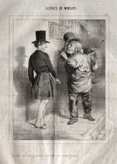 Tapauskohtaukset: Annatko minun sytyttää polttimeni. tekijältä Charles Joseph Traviès de Villers
