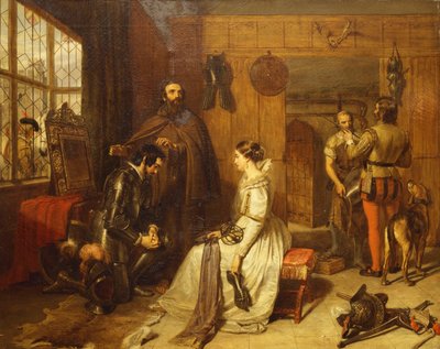 Erotuksen siunaus - "Puhu vilpittömästi ritarinasi ja valastasi", tekijältä Charles Landseer