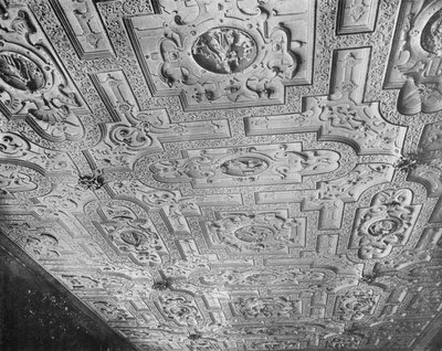 Boston House: The Drawing-Room Ceiling, päiväys 1623 (m/w kuva) tekijältä Charles Latham
