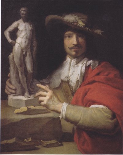 Saksa: Porträt des Bildhauers Nicolas le Brun Kuvanveistäjä Nicolas Le Brunin muotokuva tekijältä Charles Le Brun