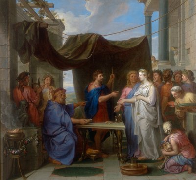 Mooseksen ja Sephoran avioliitto, Charles Le Brunin teos, konservoitu Galleria Estense Modenassa tekijältä Charles Le Brun