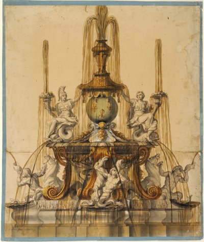 Vorschlag für einen Brunnen in Versailles tekijältä Charles Le Brun