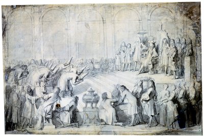 Siamin suurlähettiläät kuninkaan edessä, 1686 tekijältä Charles Le Brun