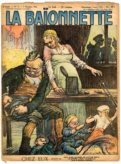 Kansi "" La Baionnette", Satirical en Colors tekijältä Charles Leandre