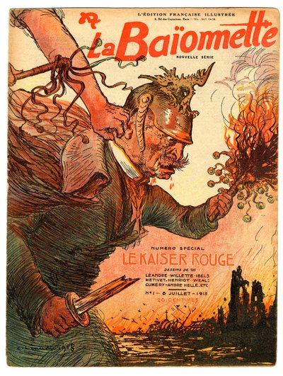 Kansi "" La Baionnette", Satirical en Colors tekijältä Charles Leandre