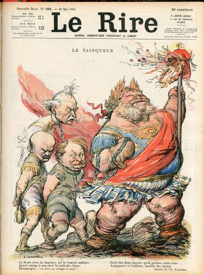 Kansi ""Le Lire"", satiirinen väreissä tekijältä Charles Leandre