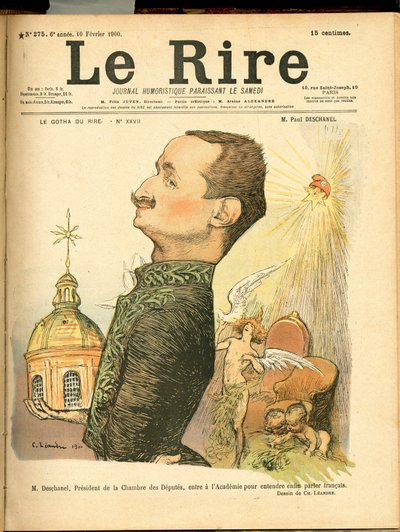 Kansi kappaleesta "" The Laughter", Satiirinen väreissä tekijältä Charles Leandre