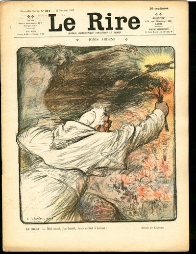 Kansi kappaleesta "" The Laughter", Satiirinen väreissä tekijältä Charles Leandre