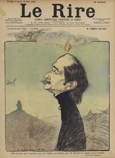 Edmond Rostand, kuvitus Le Rirelle tekijältä Charles Leandre