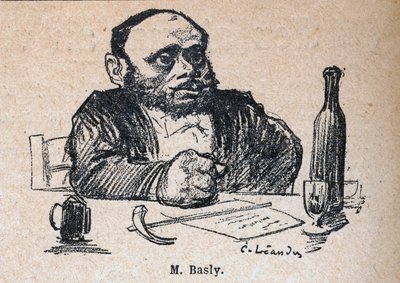 Emile Basly (1835-1928), Pariisin edustaja - kaiverrus Paul Bosqin kirjaan "Our Dear Souverains" - kuvitus Charles Leandre (1862-1934) 1898 - tekijältä Charles Leandre