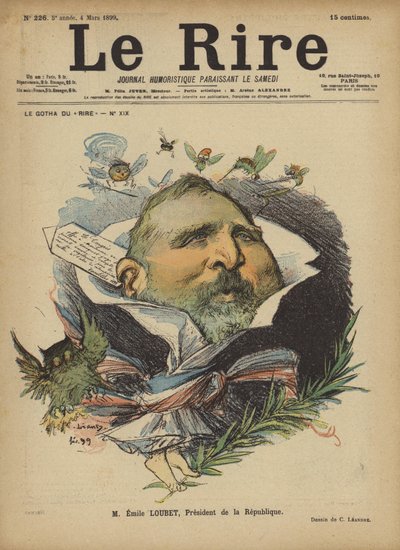 Emile Loubet, kuvitus Le Rirelle tekijältä Charles Leandre