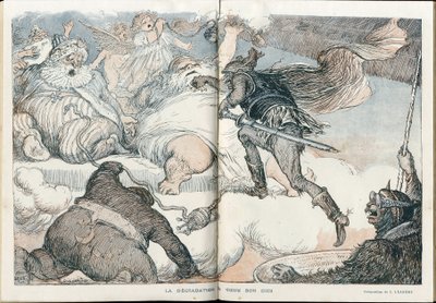 Kuvitus Charles Leandresta (1862-1934) elokuvassa "" Fantasio"" tekijältä Charles Leandre