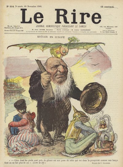 Paul Kruger, kuvitus Le Rirelle tekijältä Charles Leandre