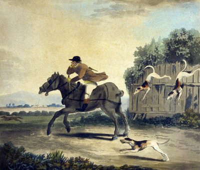 Joukkueen etuhevonen, Pytchley Huntista, kaiverrettu F. Dukes (1745-1812) tekijältä Charles Lorraine (after) Smith