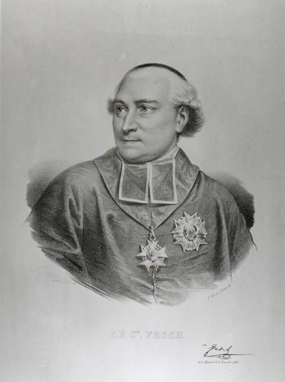 Muotokuva kardinaali Joseph Feschistä (1763-1839) kaiverrettu Francois Seraphin Delpech (1778-1825) (kaiverrus) (m/w kuva) tekijältä Charles Louis (after) Bazin