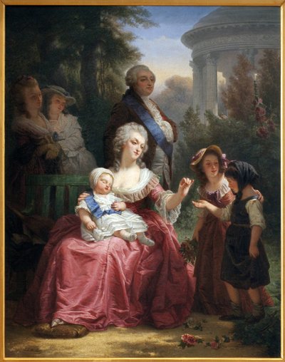 Ranskan kuninkaallinen perhe Trianonissa, noin 1860 tekijältä Charles Louis Lucien Muller