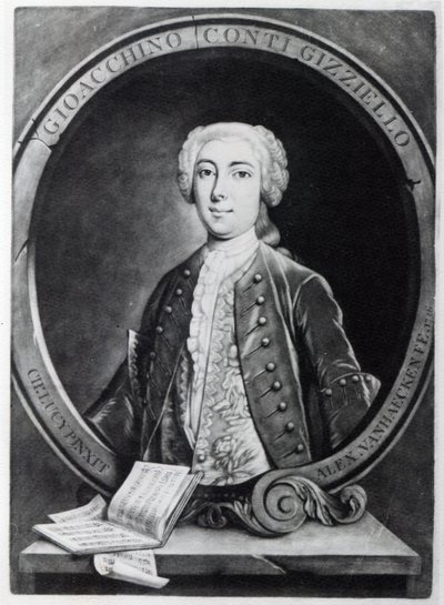 Gioacchino Conti, "Gizziello", kaiverrus Alexander Van Haecken, 1736 tekijältä Charles Lucy