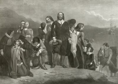 Pyhiinvaeltajien maihinnousu Amerikassa, 1620 tekijältä Charles Lucy