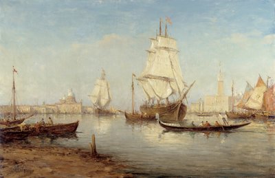 Galleonit ja gondolit San Marcon altaassa (Pyhä Markus Venetsia) Charles Malfroyn maalaus (1862-1918) Pakollinen maininta: Kokoelman perustan terveisiä Provencesta, Marseillesta tekijältä Charles Malfroy