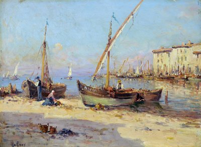 Näkymä Martiguesista. Charles Malfroyn (1862-1918) maalaus. Öljy puulle. Mitat: 29,5 x 40 cm. Pakollinen maininta: Collection fondation regards de Provence, Marseille tekijältä Charles Malfroy