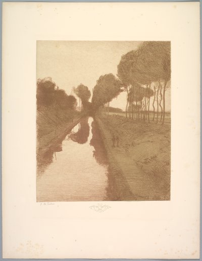 Maisemasarja: Maisema, levy 3, muistiinpano, lepakko, 1892-1893. tekijältä Charles Marie Dulac