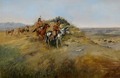 Buffalo Hunt, 1891 tekijältä Charles Marion Russell