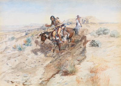 Indian Braves, 1899 tekijältä Charles Marion Russell