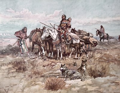 Native Americans Plains People muuttoleiri tekijältä Charles Marion Russell