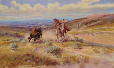 Buffalon keihääminen tekijältä Charles Marion Russell